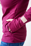 1/4 Zip- Merlot with Rose Gold