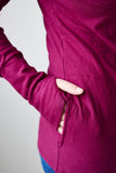 1/4 Zip- Merlot with Rose Gold