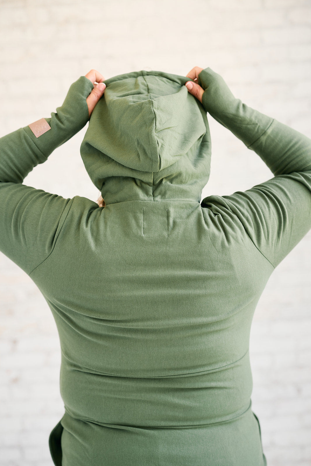 Hoody- Moss with Rose Gold