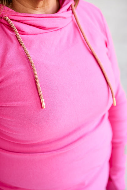 Hoody- Fandango Pink with Rose Gold