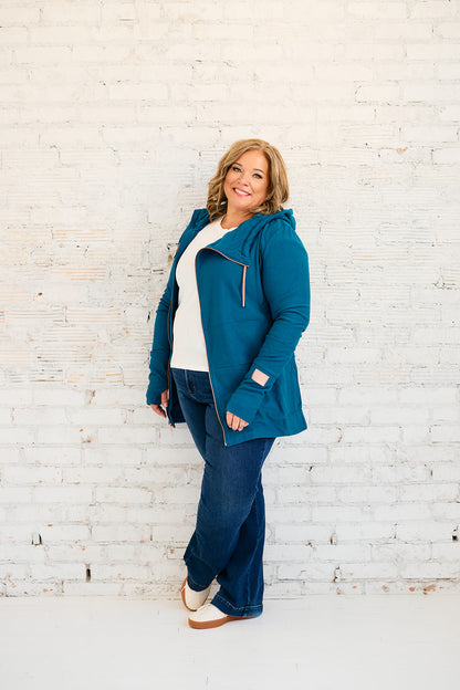 Full Zip- Moroccan Blue