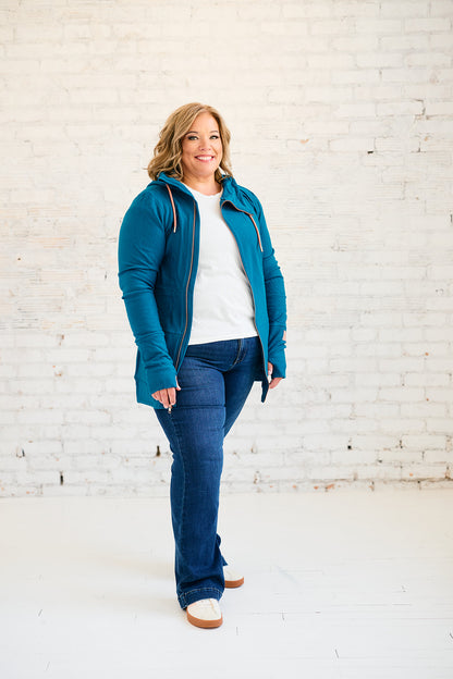 Full Zip- Moroccan Blue