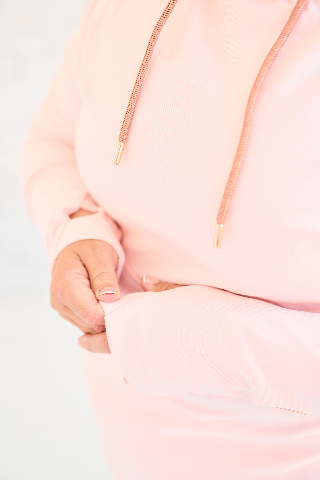 Hoody- Pastel Pink with Rose Gold
