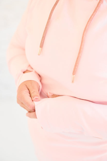 Hoody- Pastel Pink with Rose Gold