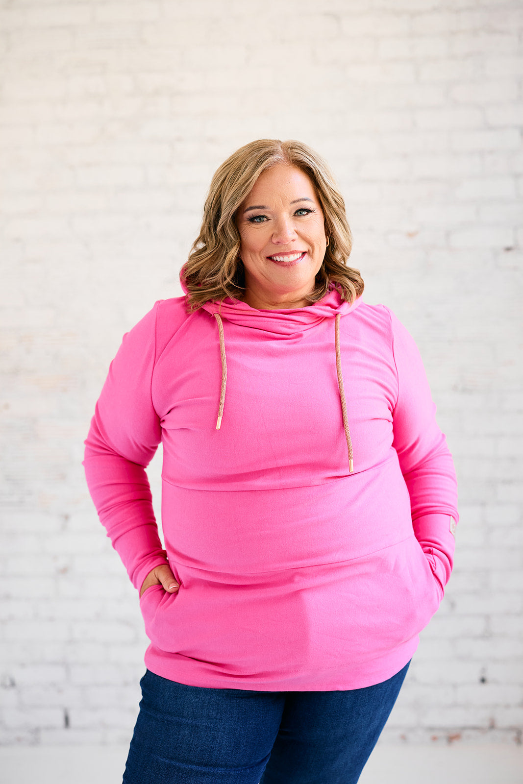 Hoody- Fandango Pink with Rose Gold