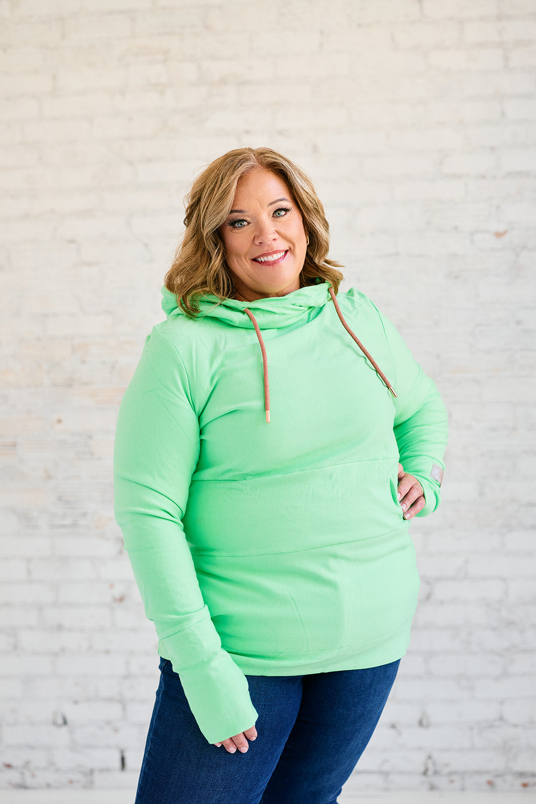 Hoody- Lime with Rose Gold