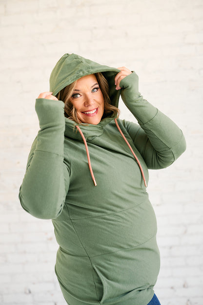 Hoody- Moss with Rose Gold