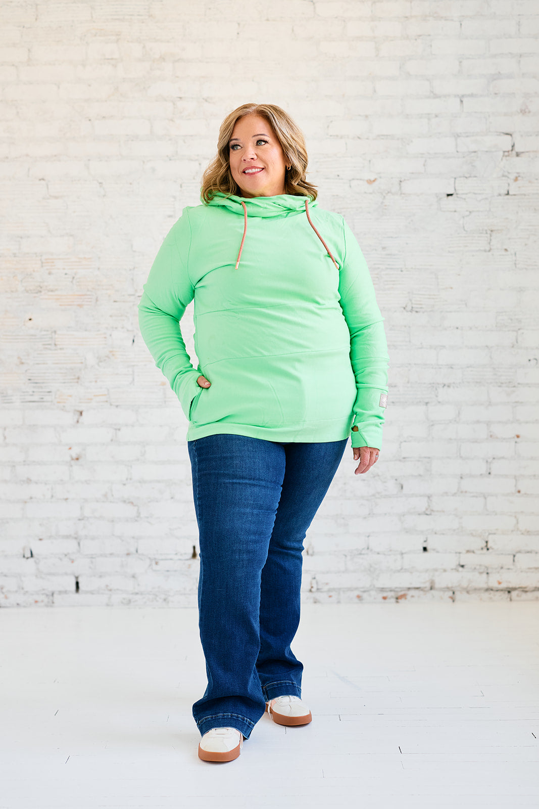 Hoody- Lime with Rose Gold