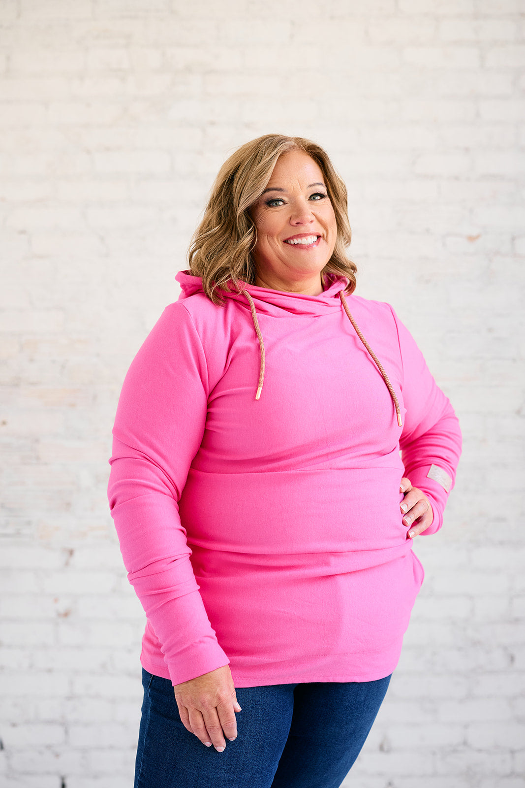 Hoody- Fandango Pink with Rose Gold