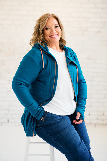 Full Zip- Moroccan Blue