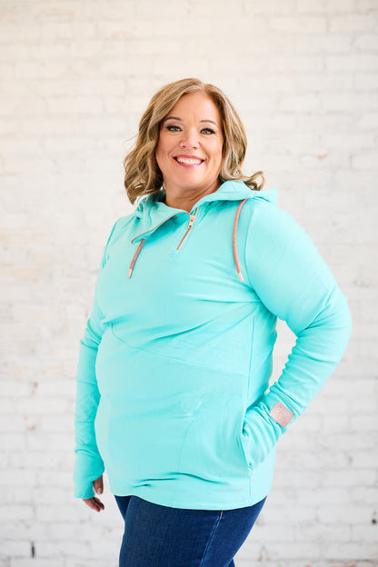 1/4 Zip- Bali with Rose Gold