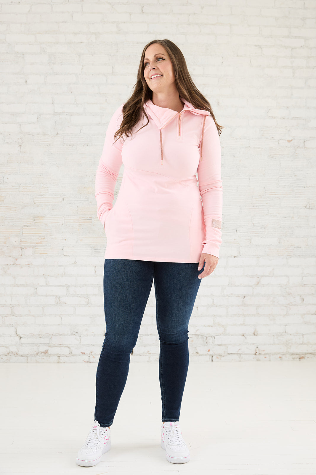 1/4 Zips – Pink Cement