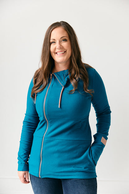 Full Zip- Moroccan Blue