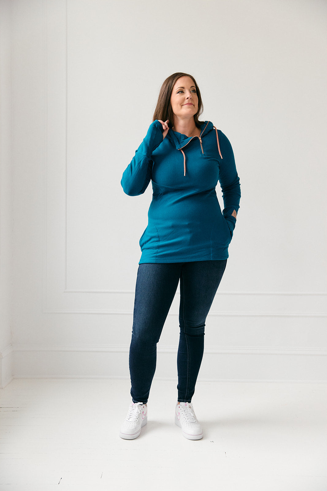 1/4 Zip- Moroccan Blue