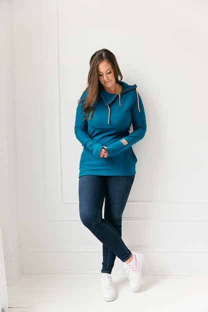 1/4 Zip- Moroccan Blue