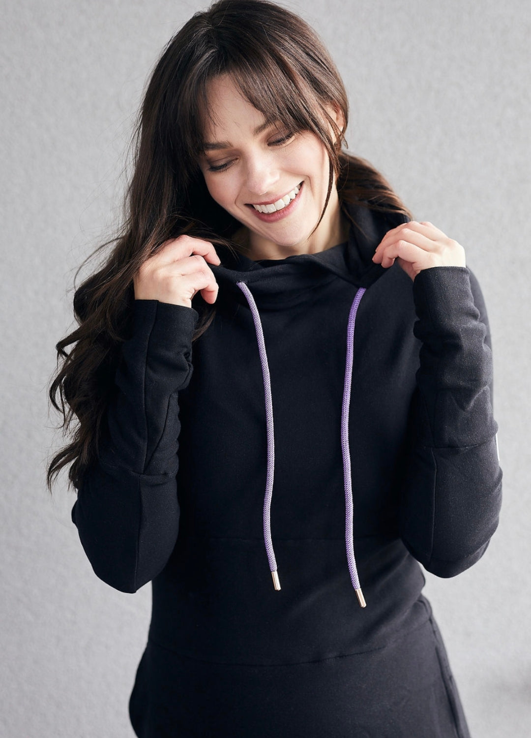 Hoody- Black with Purple