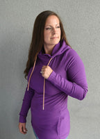Hoody- Purple with Rose Gold