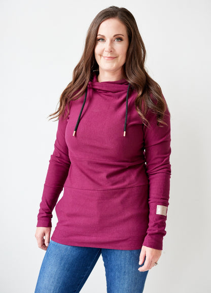 Hoody- Merlot with Black