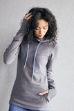 Hoody- Grey with Blue