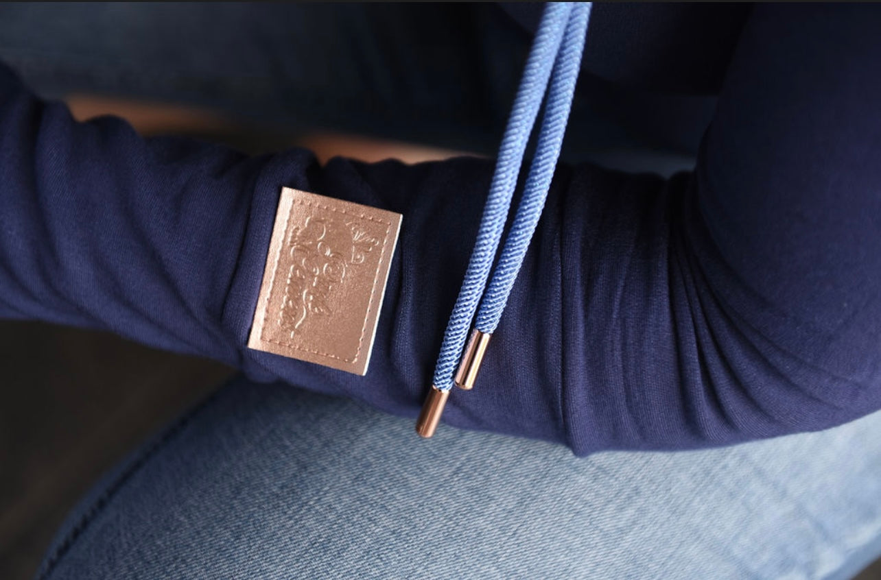 Hoody- Navy Blue with Blue