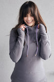 Hoody- Grey with Purple