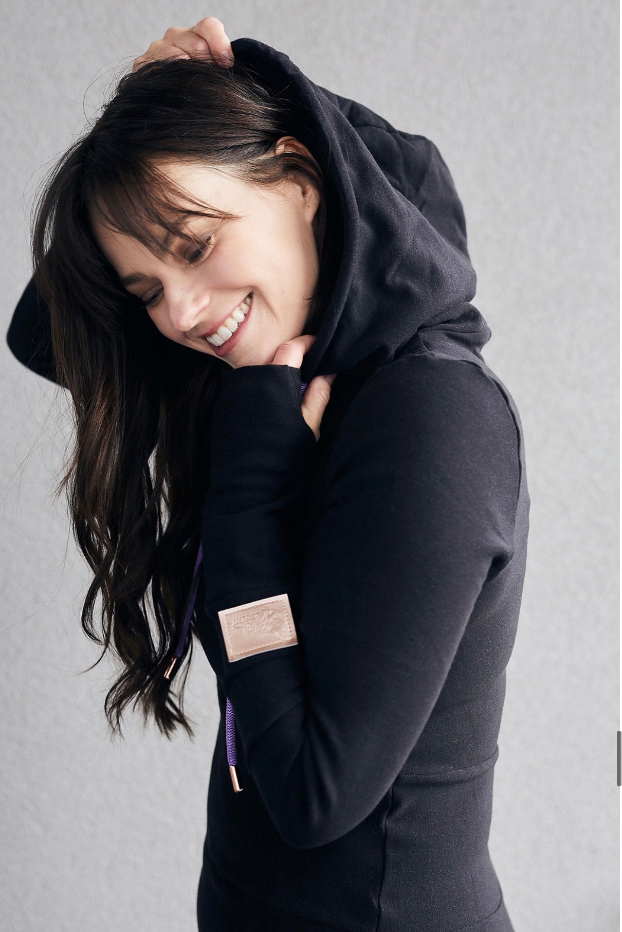 Hoody- Black with Purple