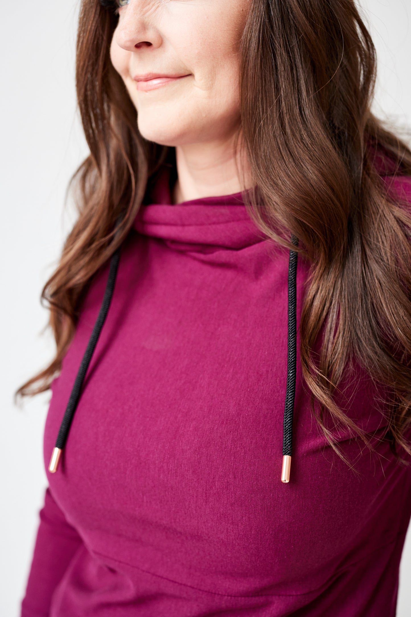 Hoody- Merlot with Black