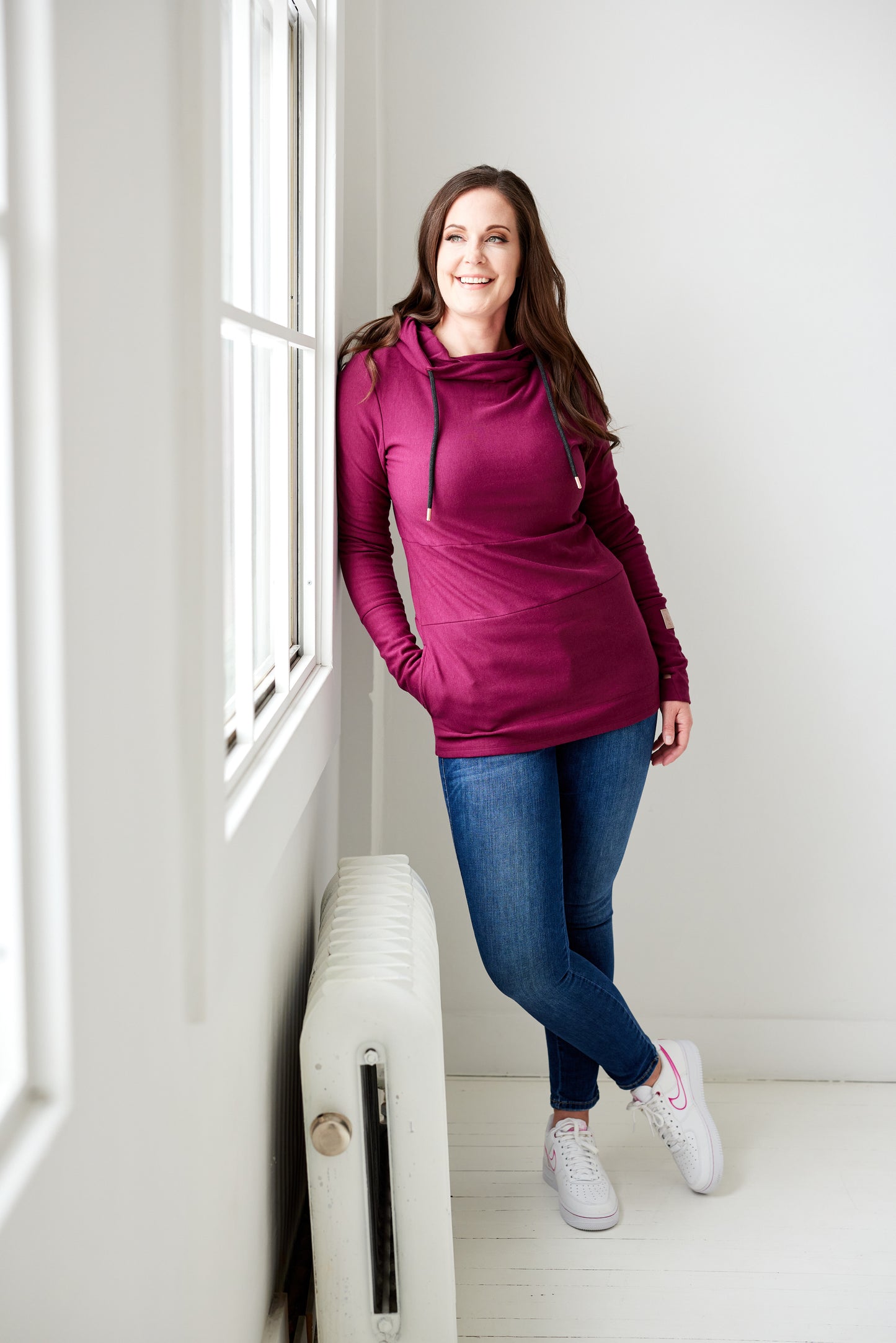 Hoody- Merlot with Black