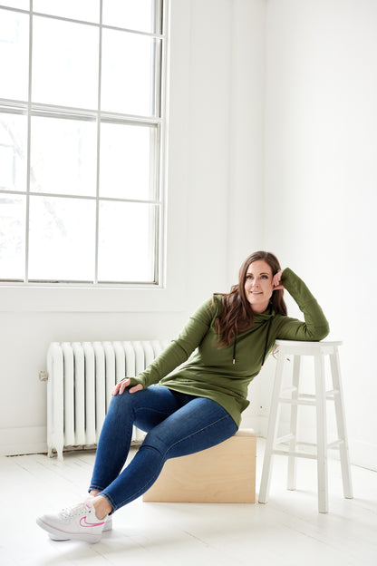 Hoody- Moss with Black