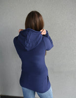 Hoody- Navy Blue with Rose Gold