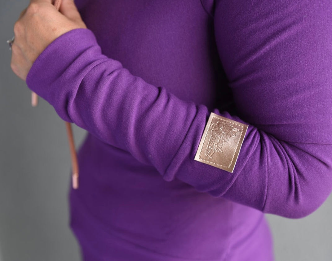 Hoody- Purple with Rose Gold