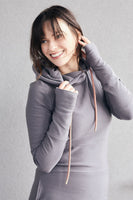 Hoody- Grey with Rose Gold