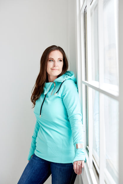 1/4 Zip- Bali with Black