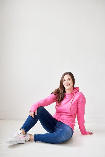 Hoody- Fandango Pink with Rose Gold