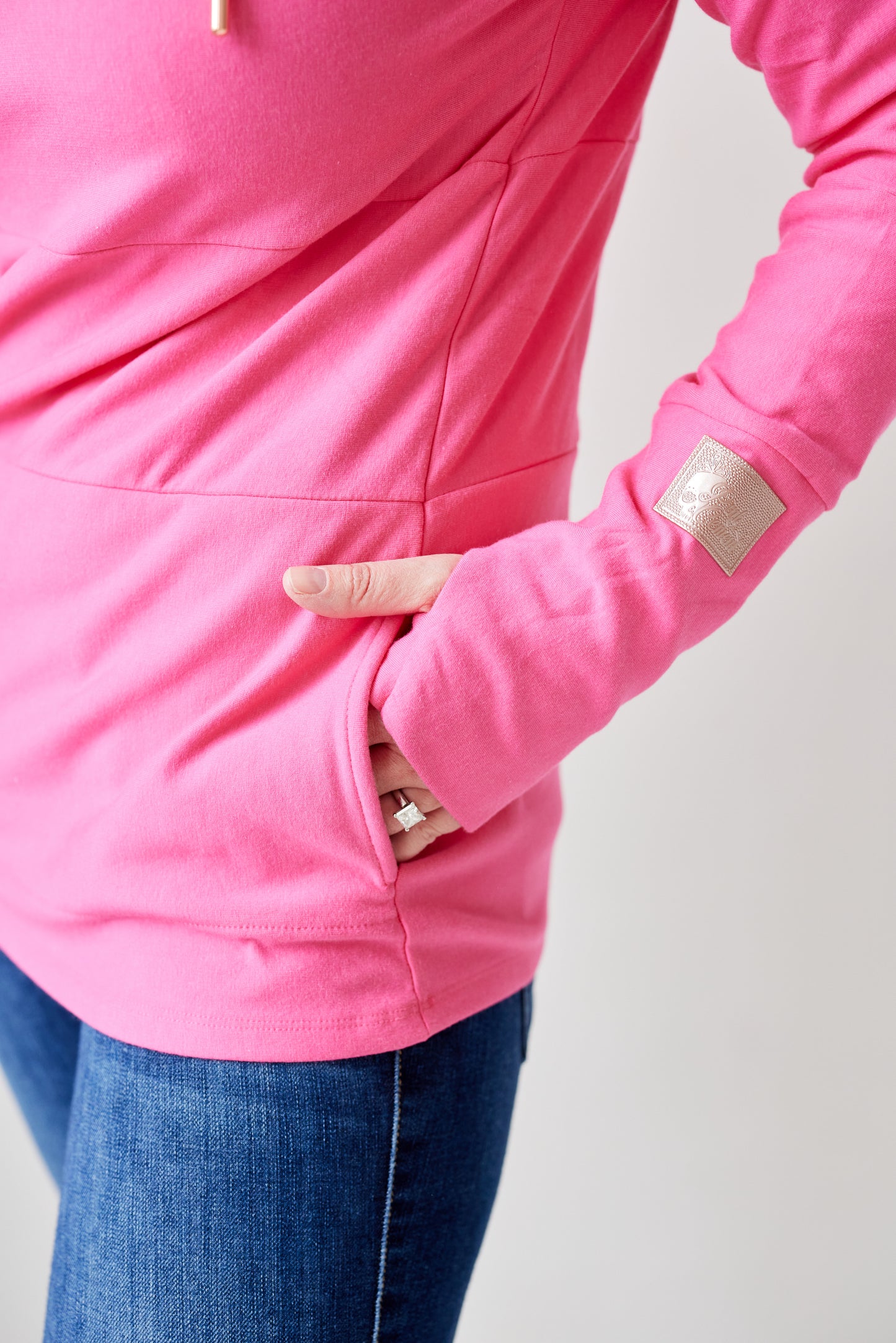 Hoody- Fandango Pink with Rose Gold