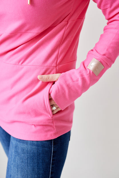 Hoody- Fandango Pink with Rose Gold