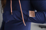 Hoody- Navy Blue with Rose Gold