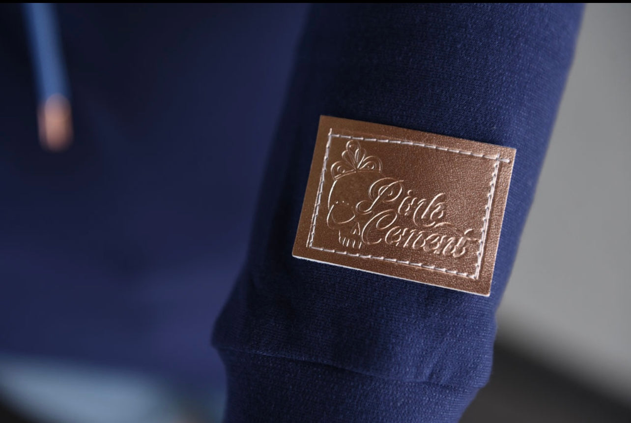 1/4 Zip- Navy with Blue