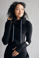 Hoody- Black with Blue