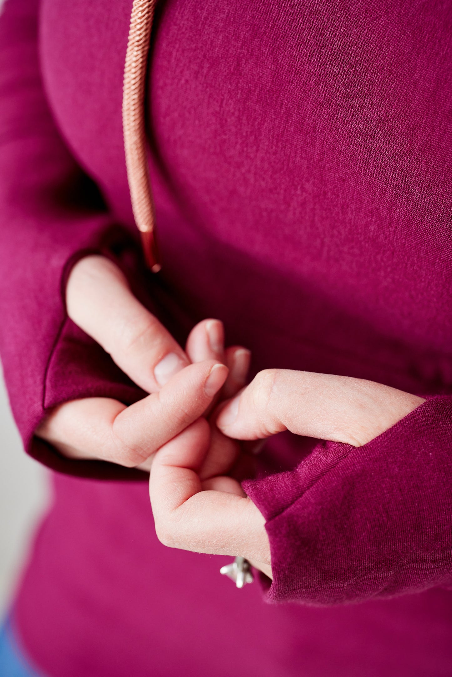 Hoody- Merlot with Rose Gold