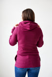 Hoody- Merlot with Rose Gold