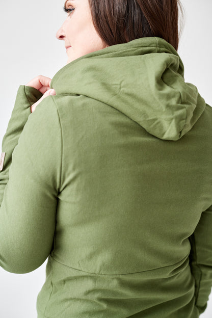 Hoody- Moss with Black