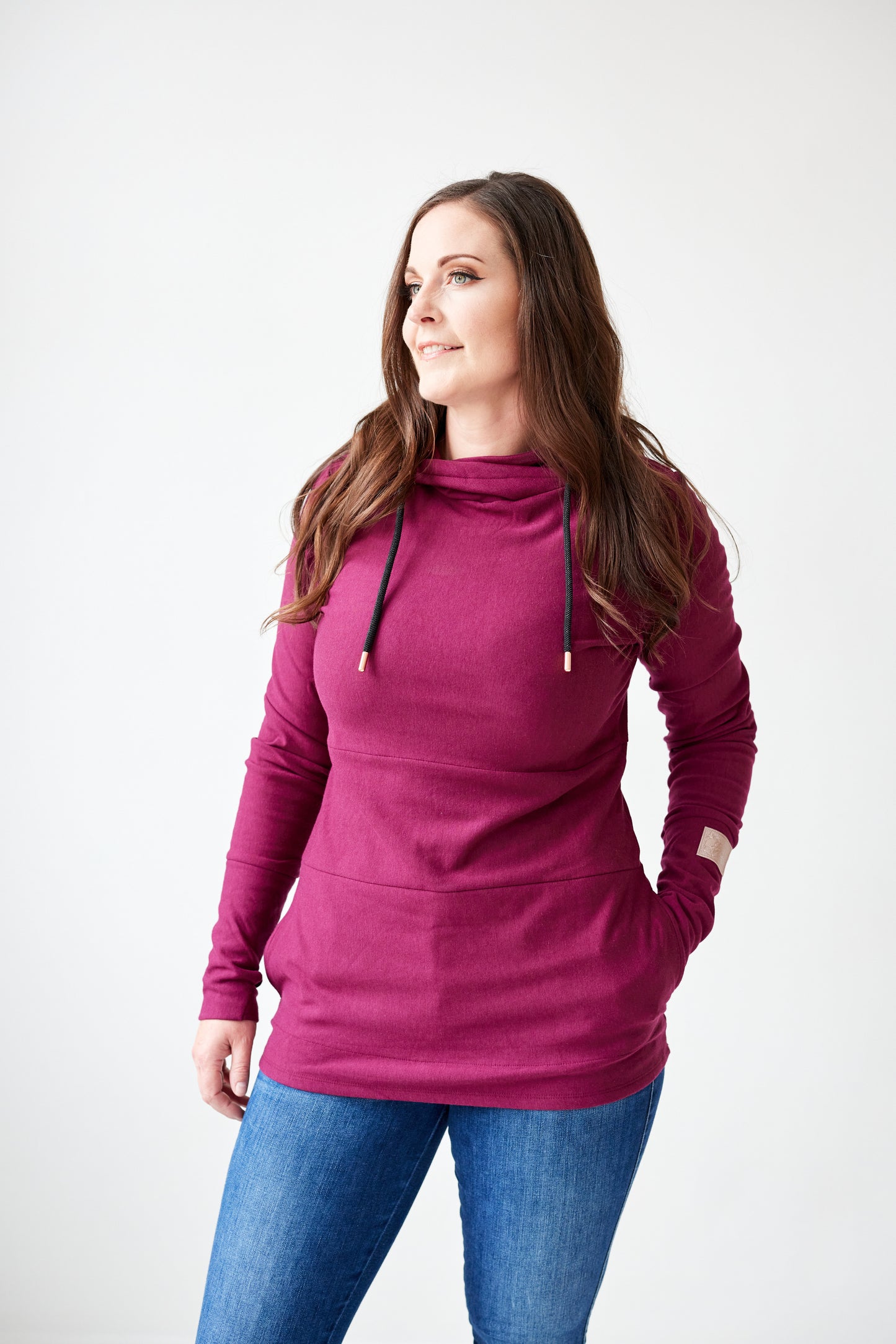 Hoody- Merlot with Black